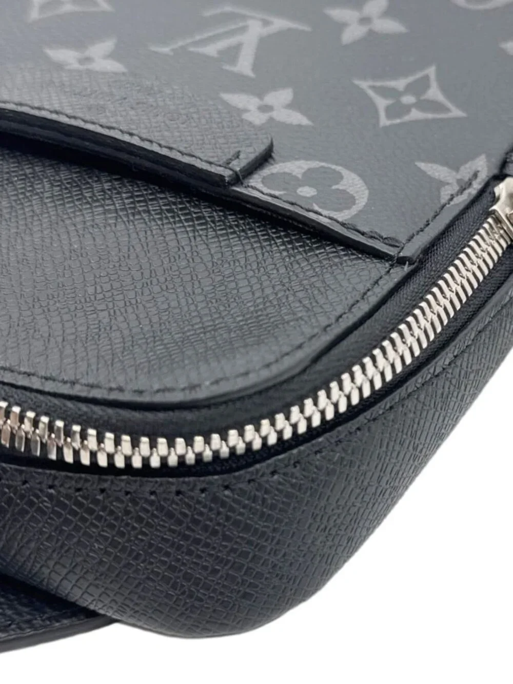 Louis Vuitton Outdoor Slingbag Monogram Taigarama Leather Crossbody Bag Black